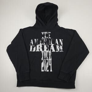 21 Savage The American Dream Tour 2024 Hoodie Mens L Black‎ Pullover Sweatshirt